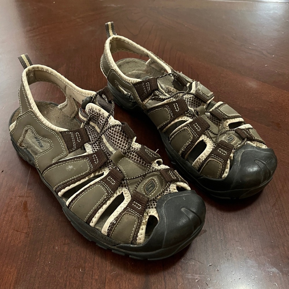 Skechers Journeyman Fisherman Outdoor Hiking Brown Sandal Men Size 11 Fair Shape
